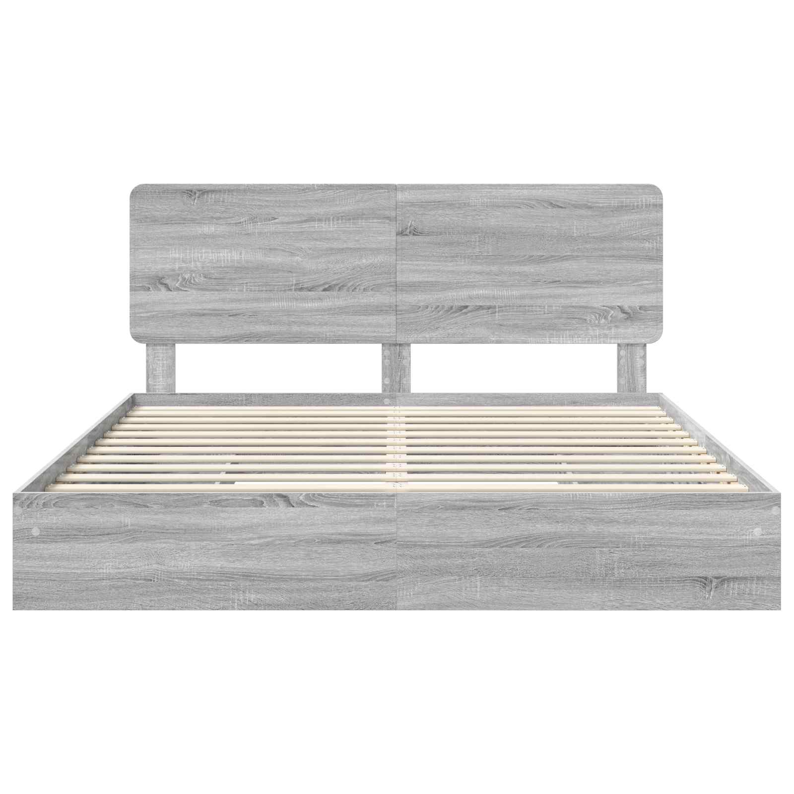 Bedframe met lade Grijs Sonoma 200 x 200 cm Bewerkt hout