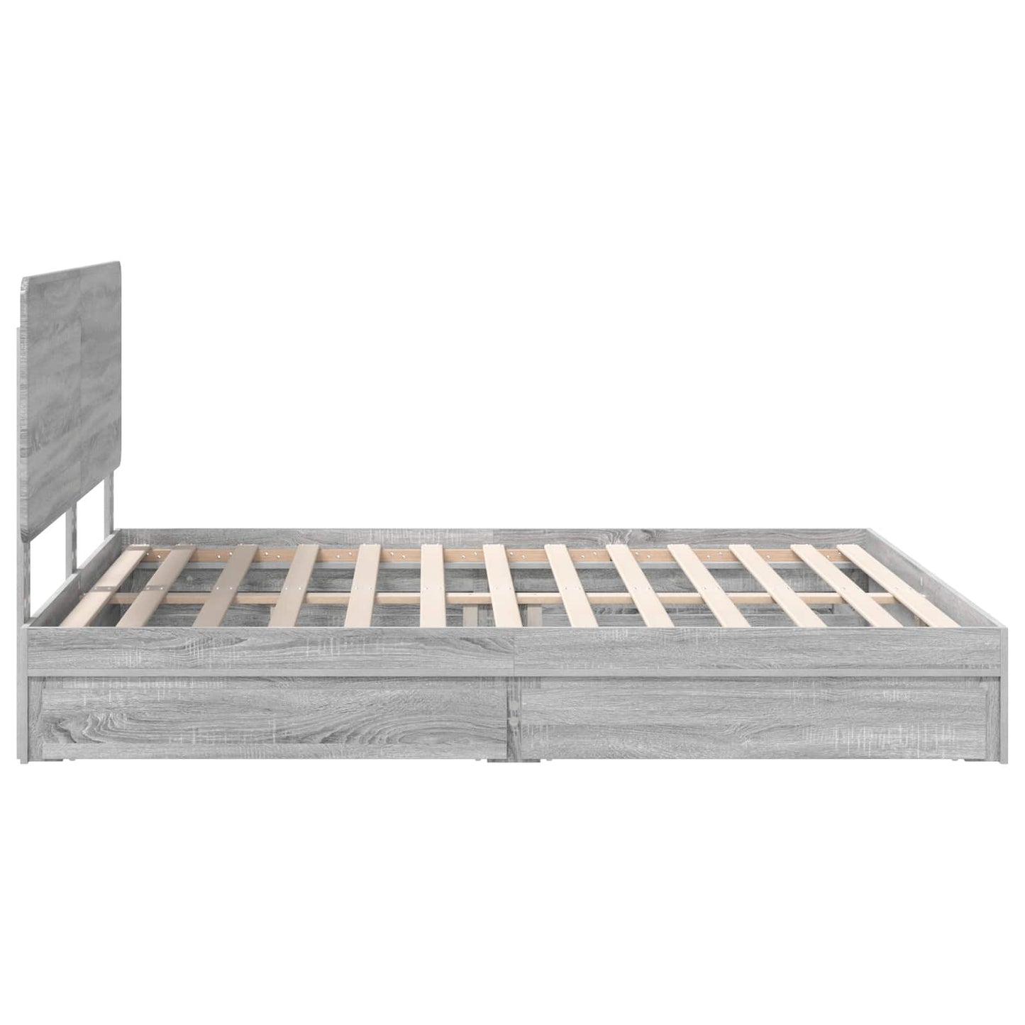 Bedframe met lade Grijs Sonoma 200 x 200 cm Bewerkt hout