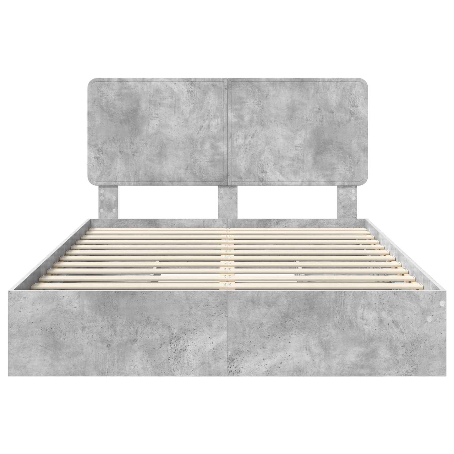 Bedframe met lade Beton Grijs 150 x 200 cm Bewerkt hout