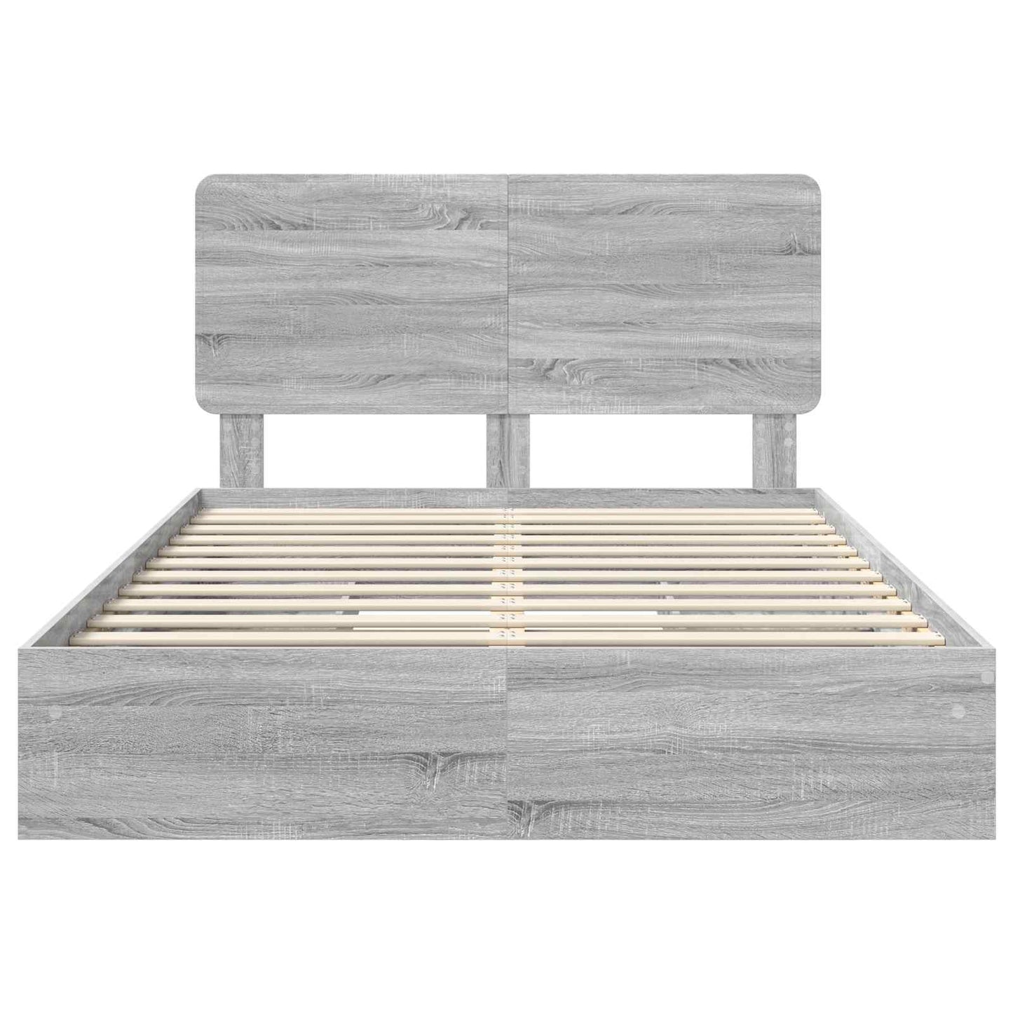 Bedframe met lade Grijs Sonoma 140 x 200 cm Bewerkt hout