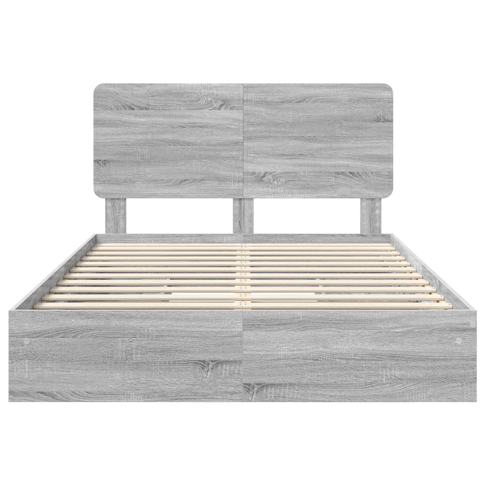 Bedframe met lade Grijs Sonoma 140 x 200 cm Bewerkt hout