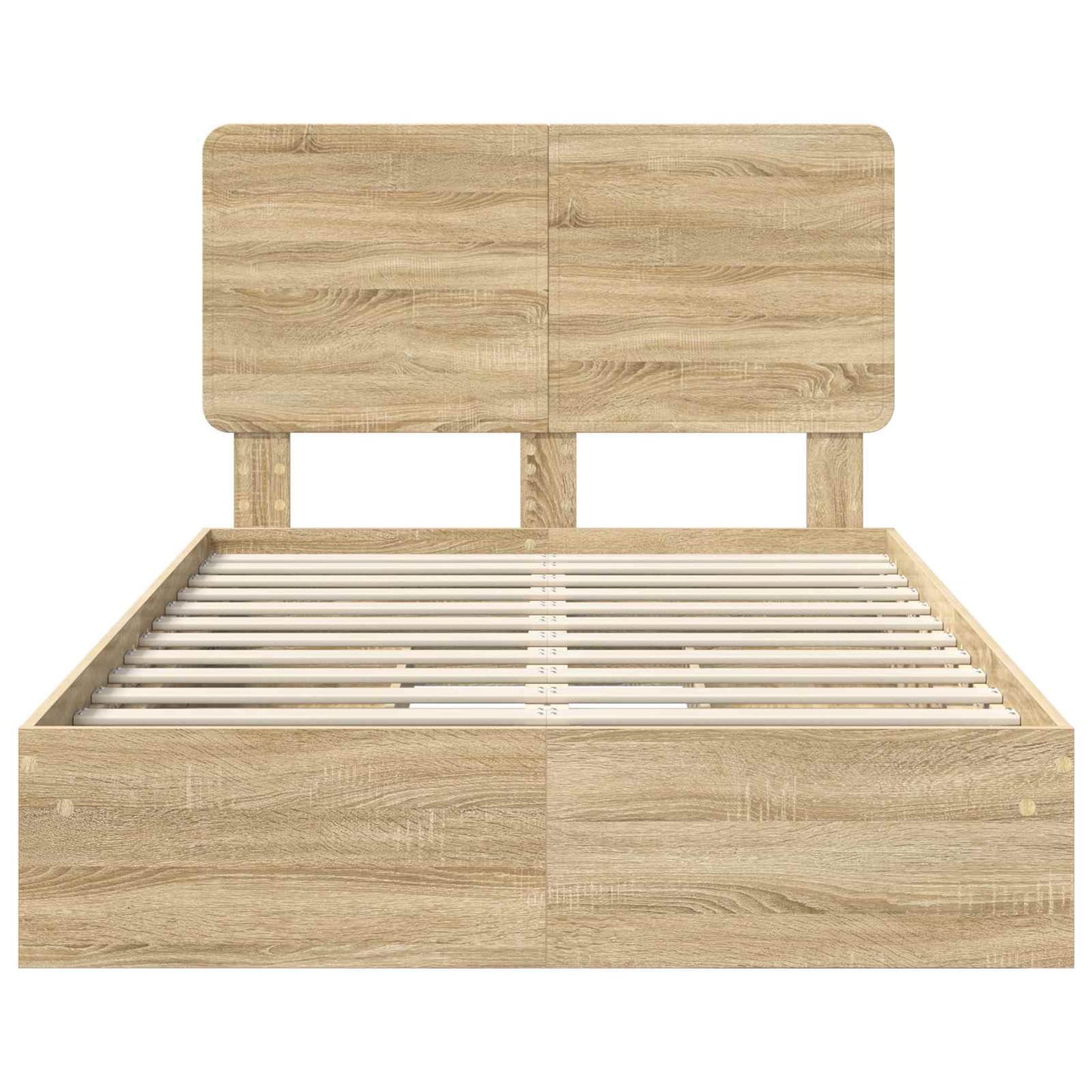 Opslag bed met lade Sonoma Eiken 135 x 190 cm Bewerkt hout
