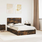 Bed met lade gerookt eiken 135x190 cm