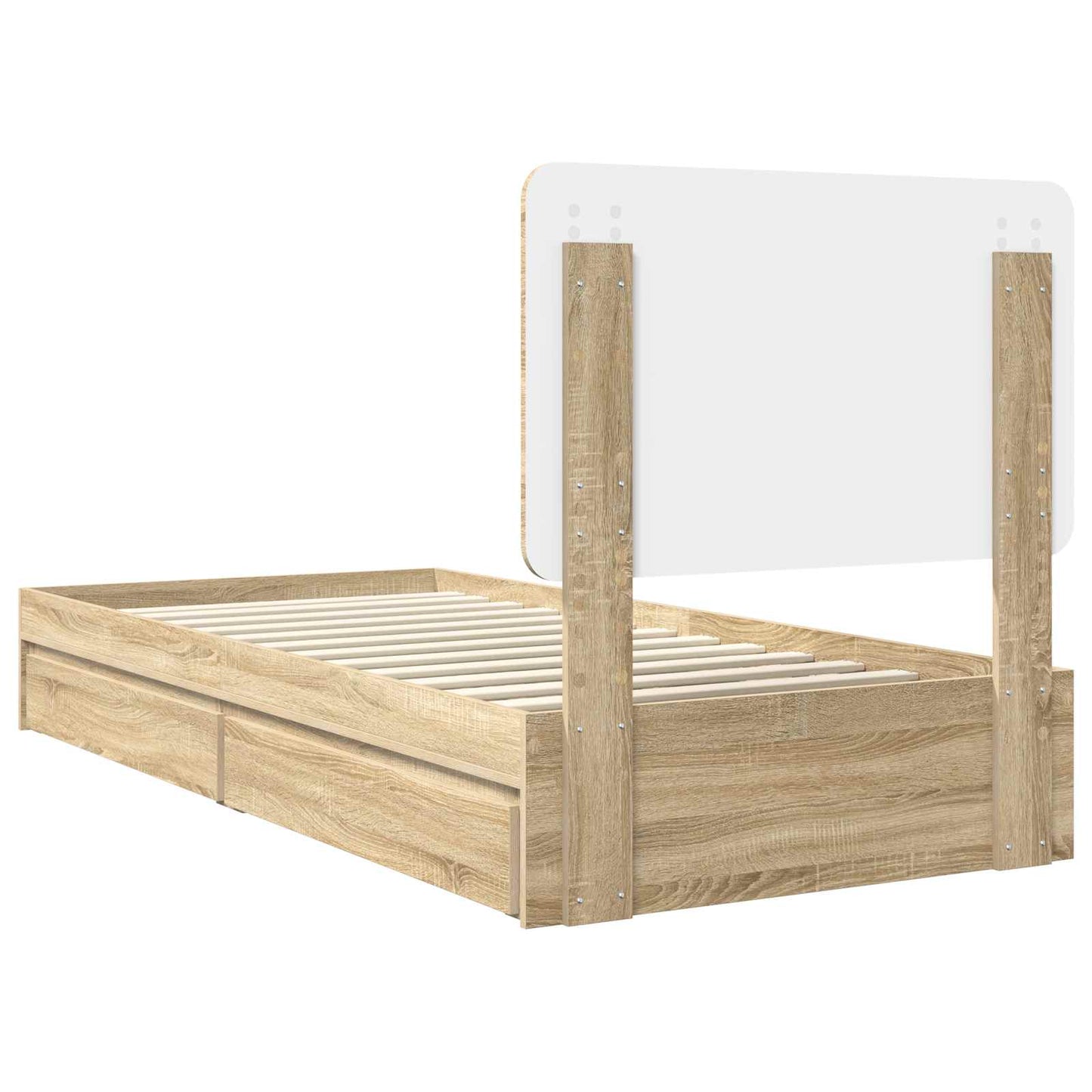 Bedframe met lade Sonoma Eiken 100 x 200 cm Bewerkt hout