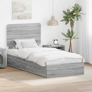 Bedframe 90x200 cm grijs Sonoma bewerkt hout