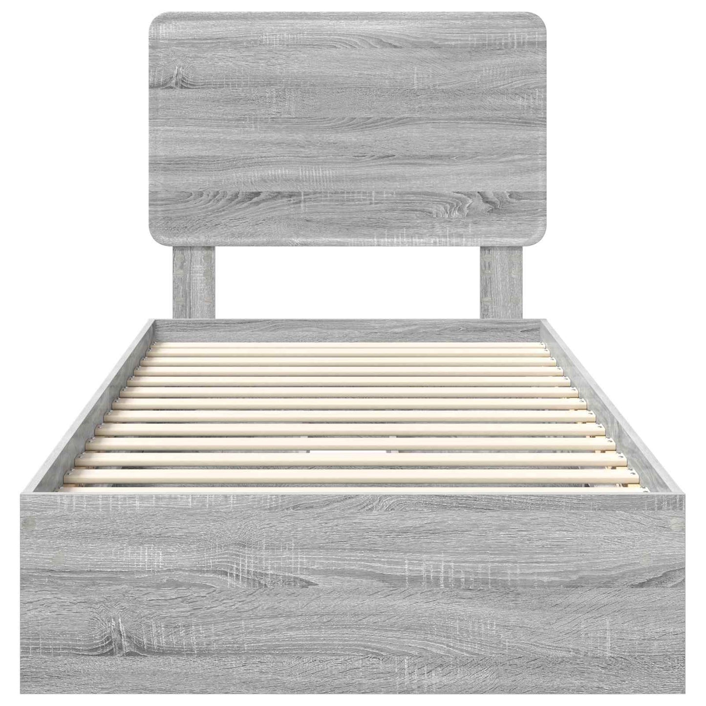 Bedframe met lade Grijs Sonoma 90 x 190 cm Bewerkt hout