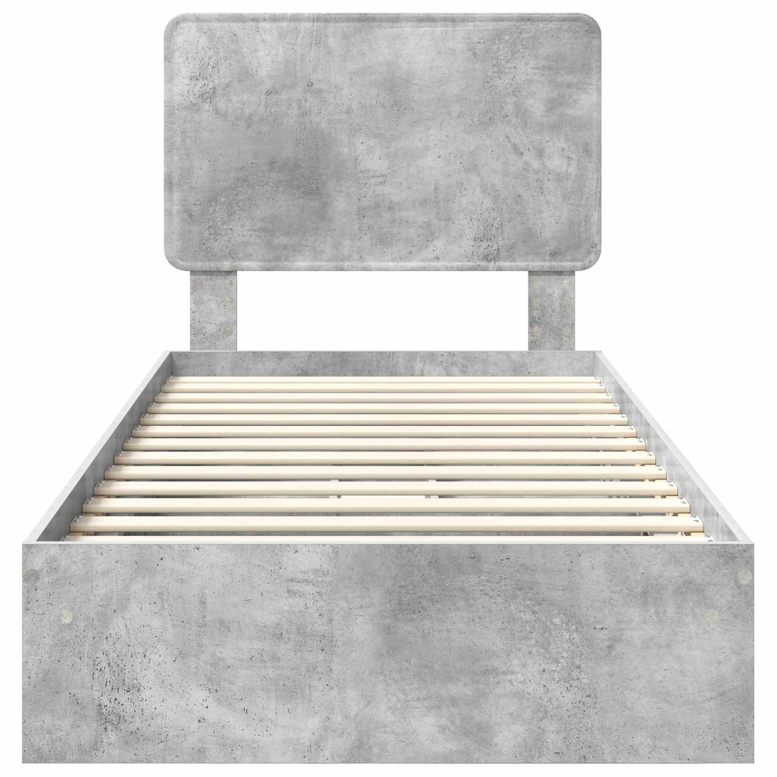 Bedframe met lade Beton Grijs 75 x 190 cm Bewerkt hout