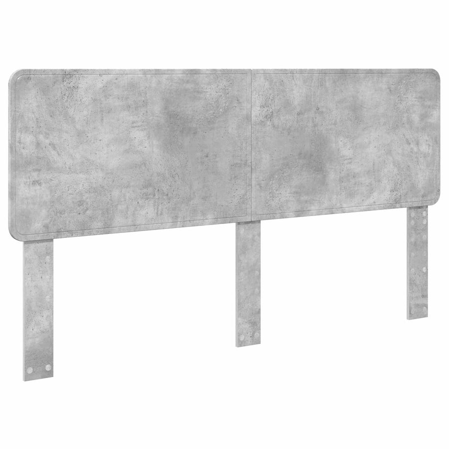 Bedframe met hoofdeinde Beton Grijs 200 x 200 cm Bewerkt hout