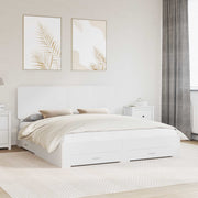 Bedframe 180x200 cm wit met lade