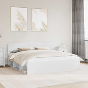 Bedframe 200x200 cm massief grenenhout wit