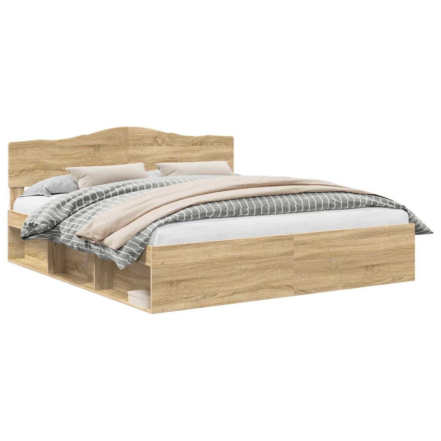 Bedframe met hoofdeinde Sonoma 200 x 200 cm Massief grenenhout