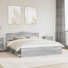 Bedframe Grijs Sonoma 180 x 200 cm Massief grenenhout