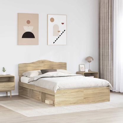 Bedframe Sonoma Eiken 150 x 200 cm Massief grenenhout