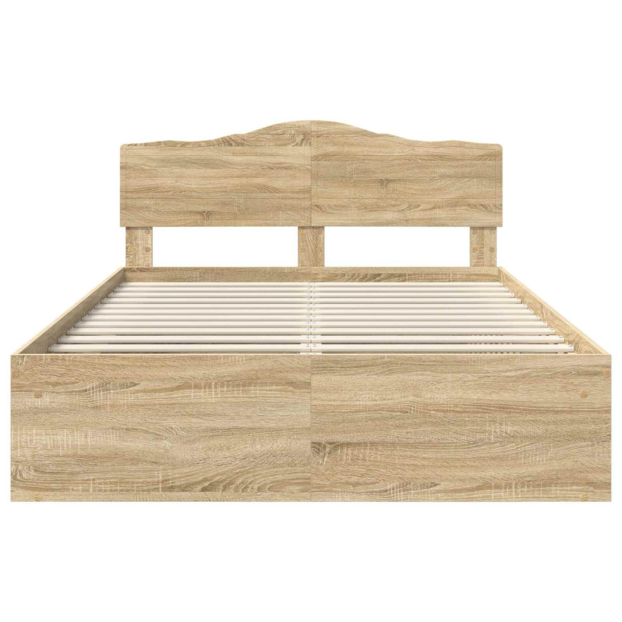 Bedframe Sonoma Eiken 150 x 200 cm Massief grenenhout