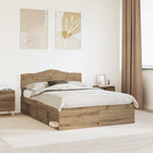 Bed frame Artisan oak 150 x 200 cm Solid pine wood