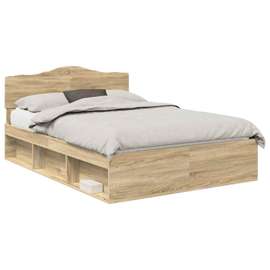 Bedframe met hoofdeinde Sonoma 140 x 200 cm Massief grenenhout