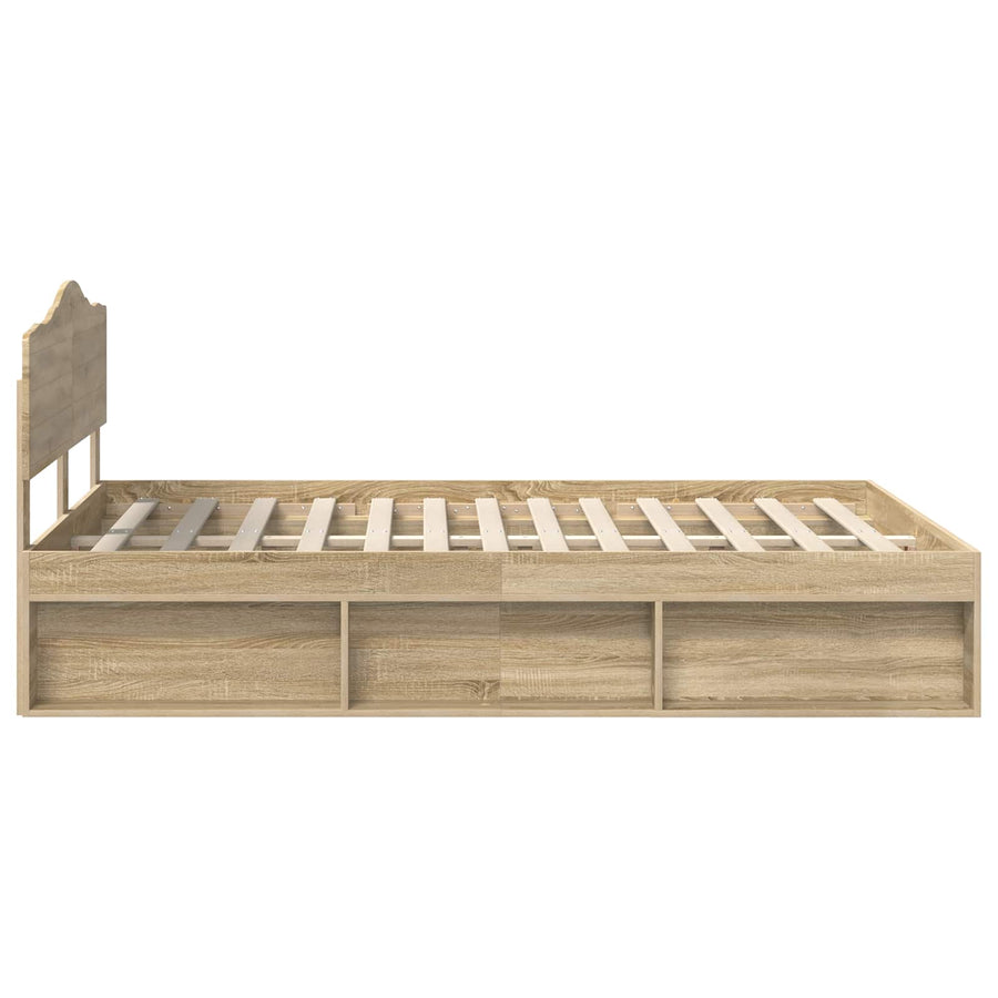 Bedframe met hoofdeinde Sonoma 140 x 200 cm Massief grenenhout