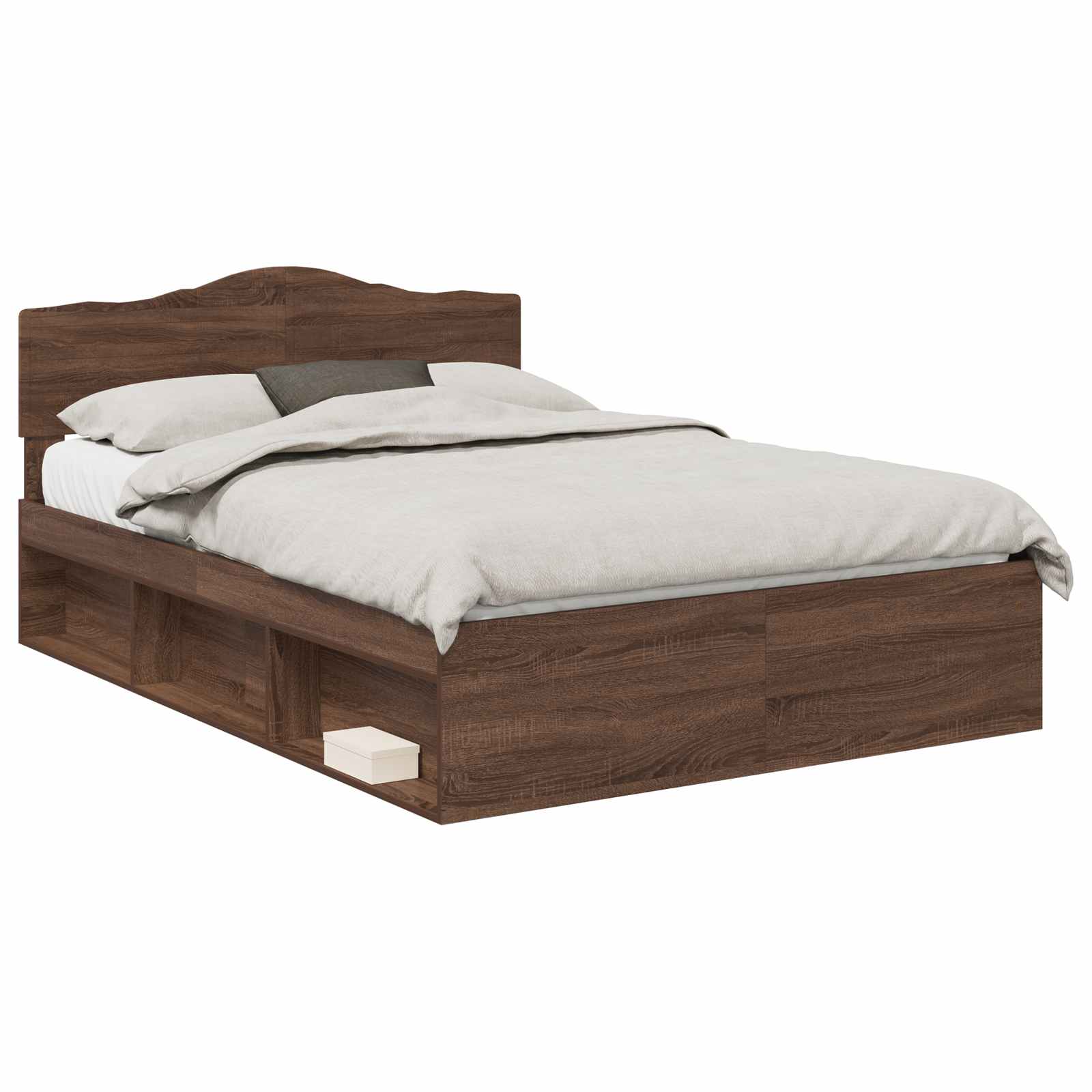 Bedframe Bruin Eiken 140 x 200 cm Massief grenenhout