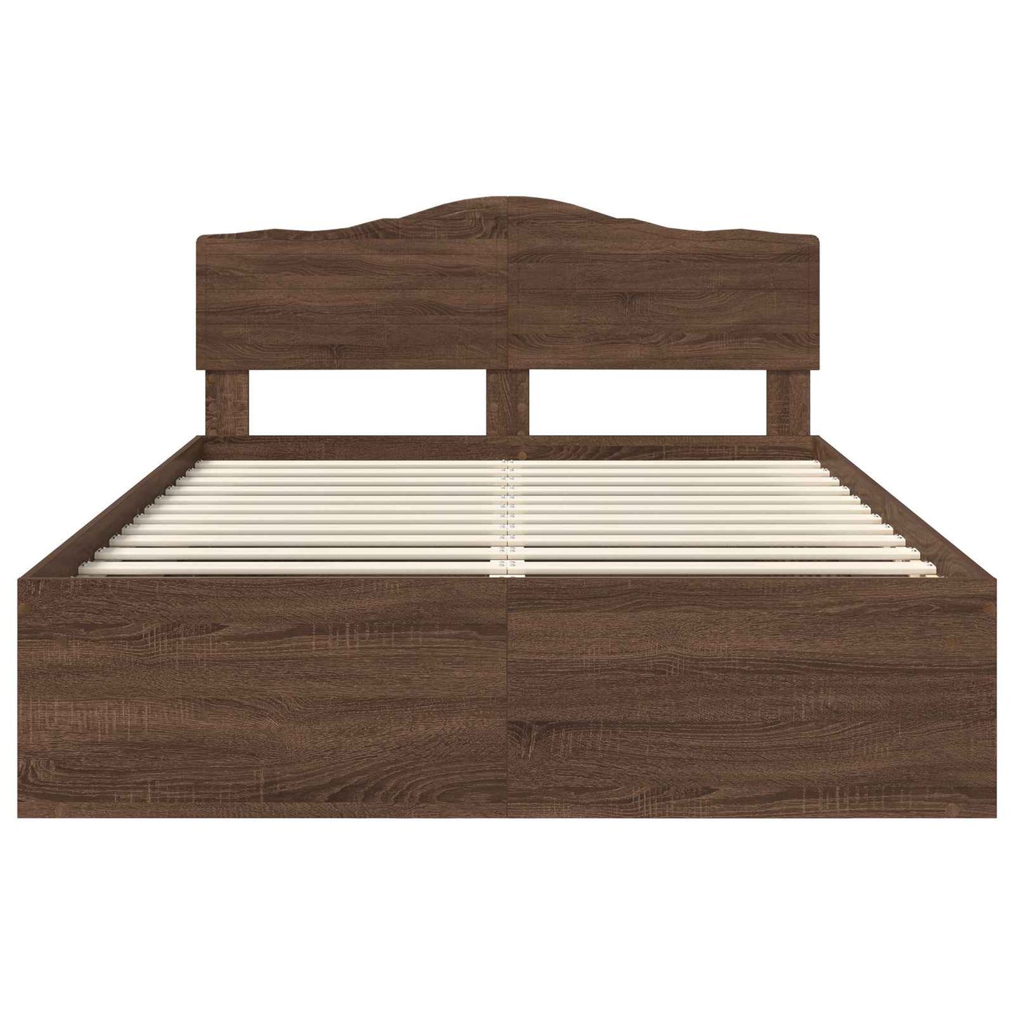 Bedframe Bruin Eiken 140 x 200 cm Massief grenenhout