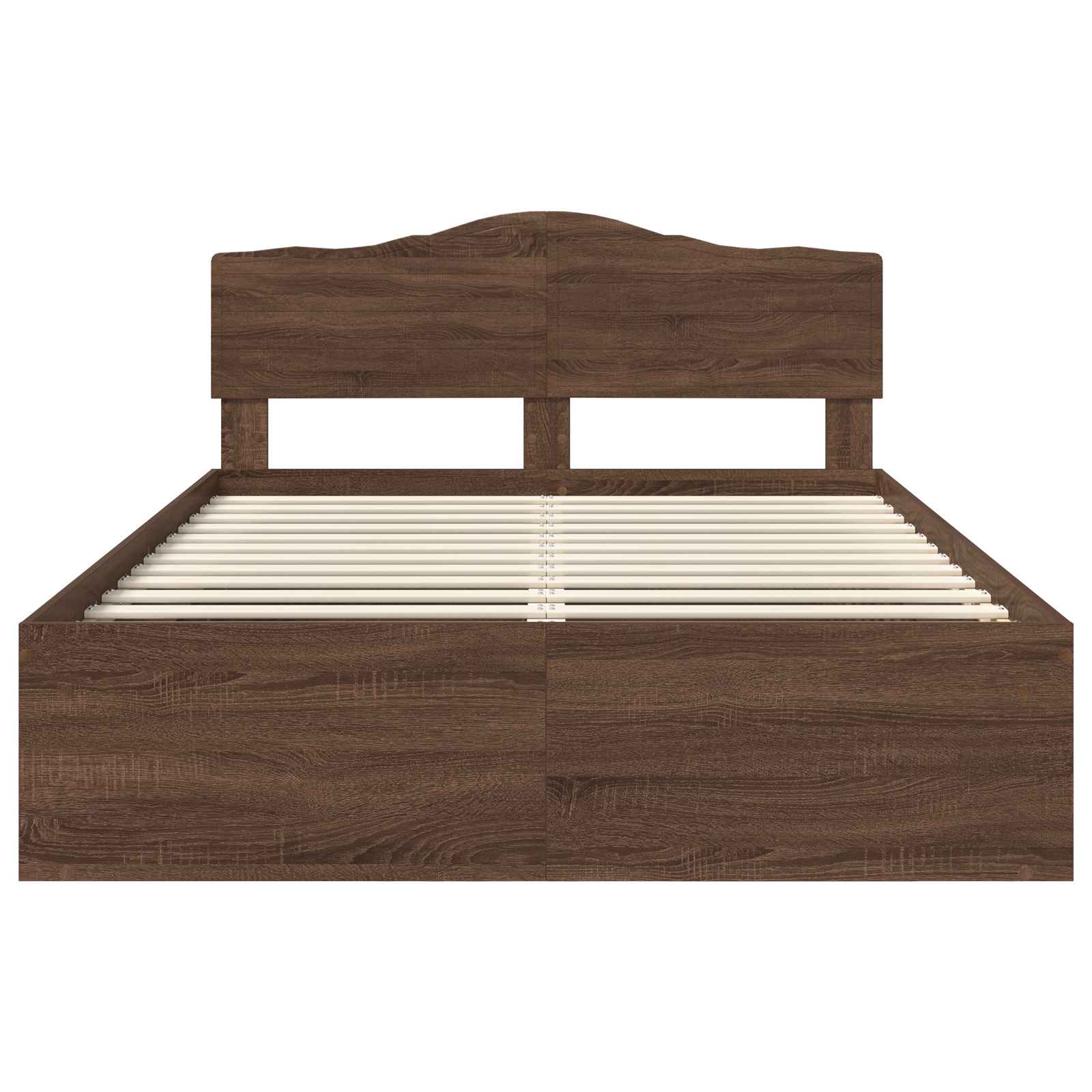 Bedframe Bruin Eiken 140 x 200 cm Massief grenenhout