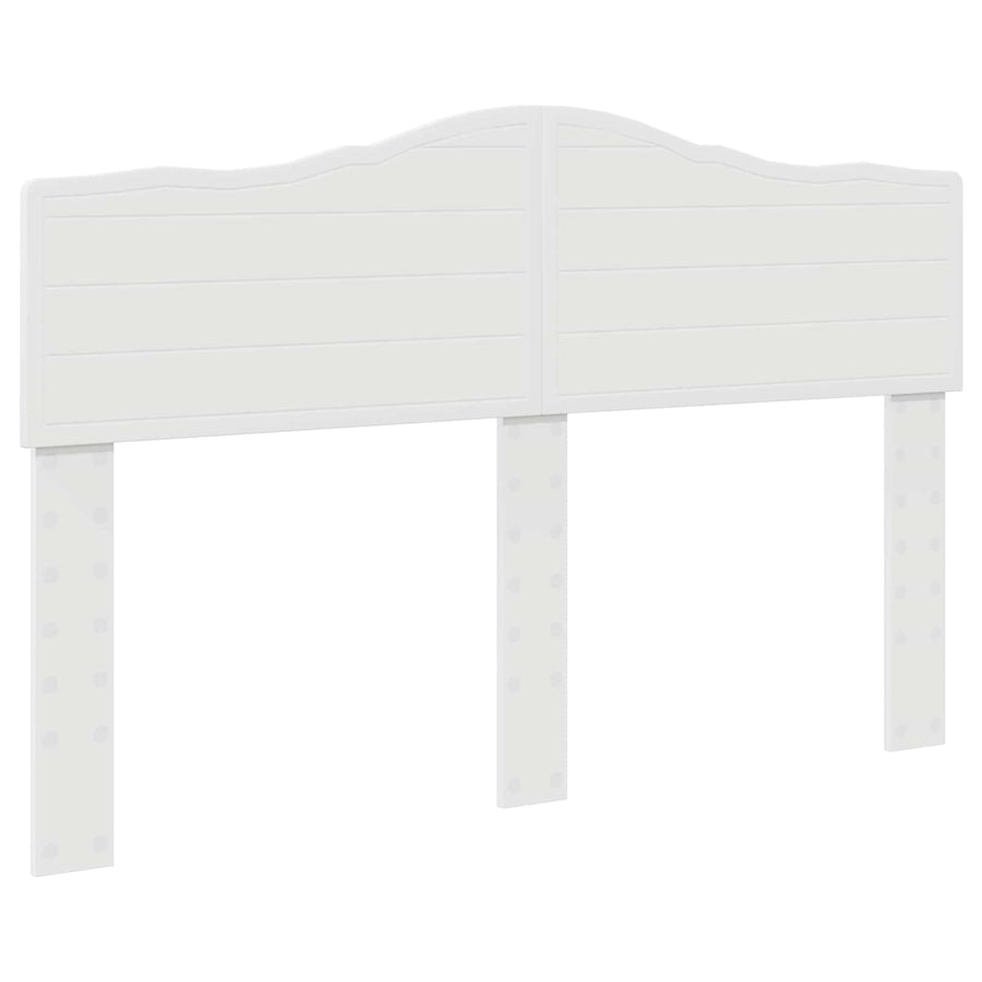Bedframe met hoofdeinde Wit 140 x 190 cm Massief grenenhout