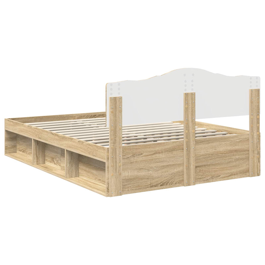 Bedframe met hoofdeinde Sonoma 140 x 190 cm Massief grenenhout