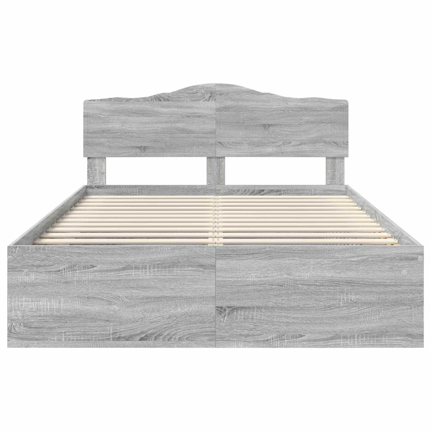 Bedframe Grijs Sonoma 140 x 190 cm Massief grenenhout