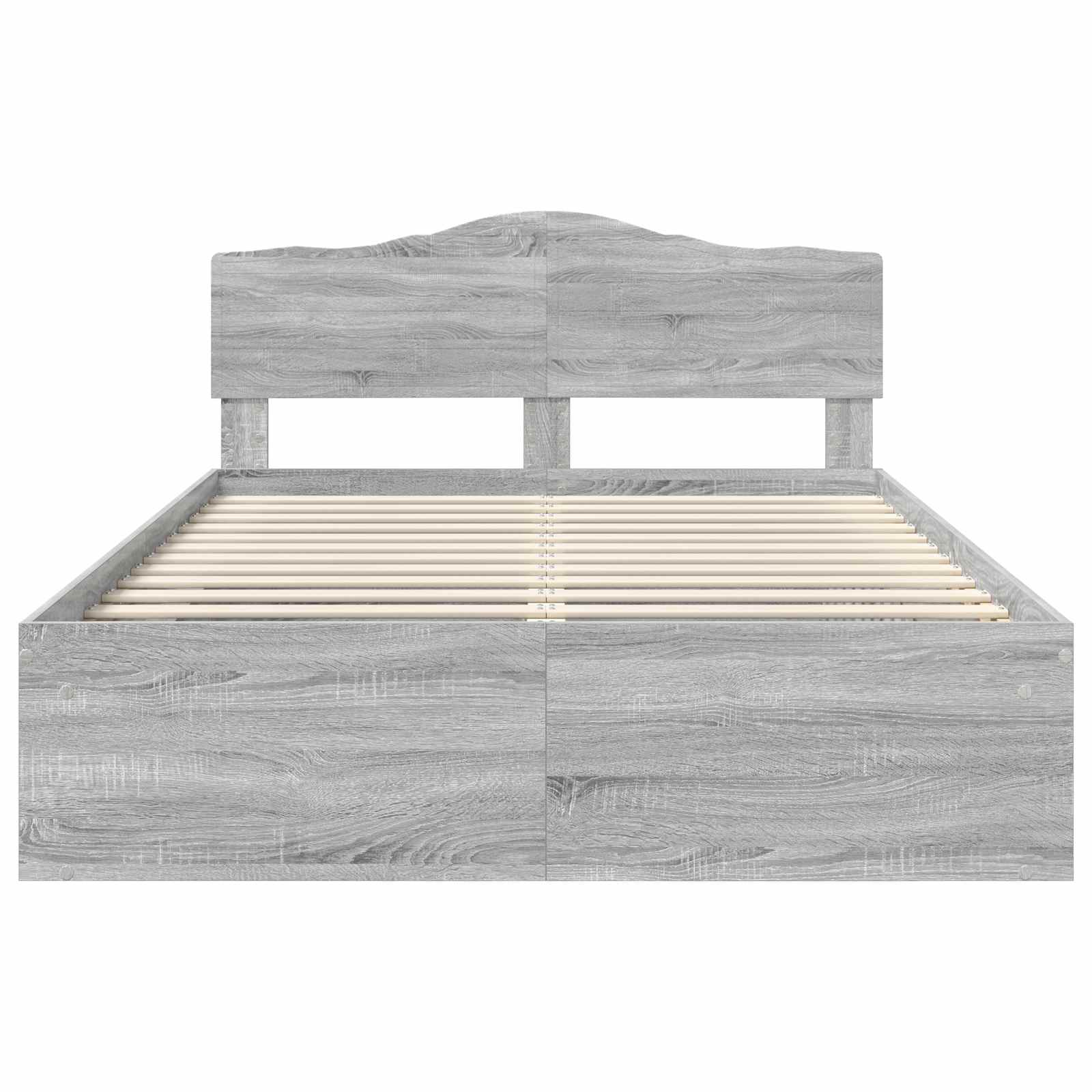 Bedframe Grijs Sonoma 140 x 190 cm Massief grenenhout
