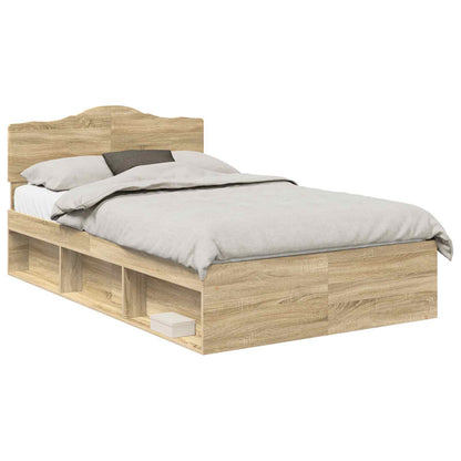 Bedframe Sonoma Eiken 135 x 190 cm Massief grenenhout