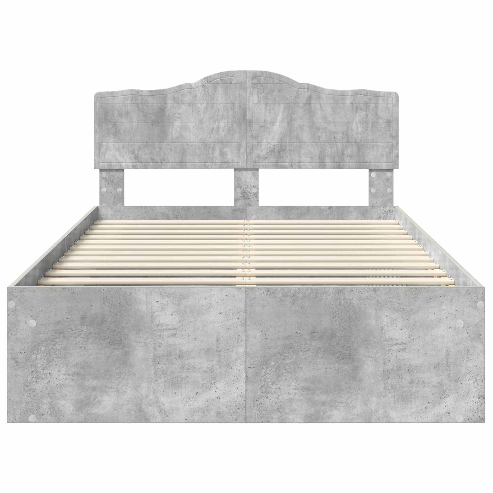 Bedframe Concerte Grijs 135 x 190 cm Massief grenenhout