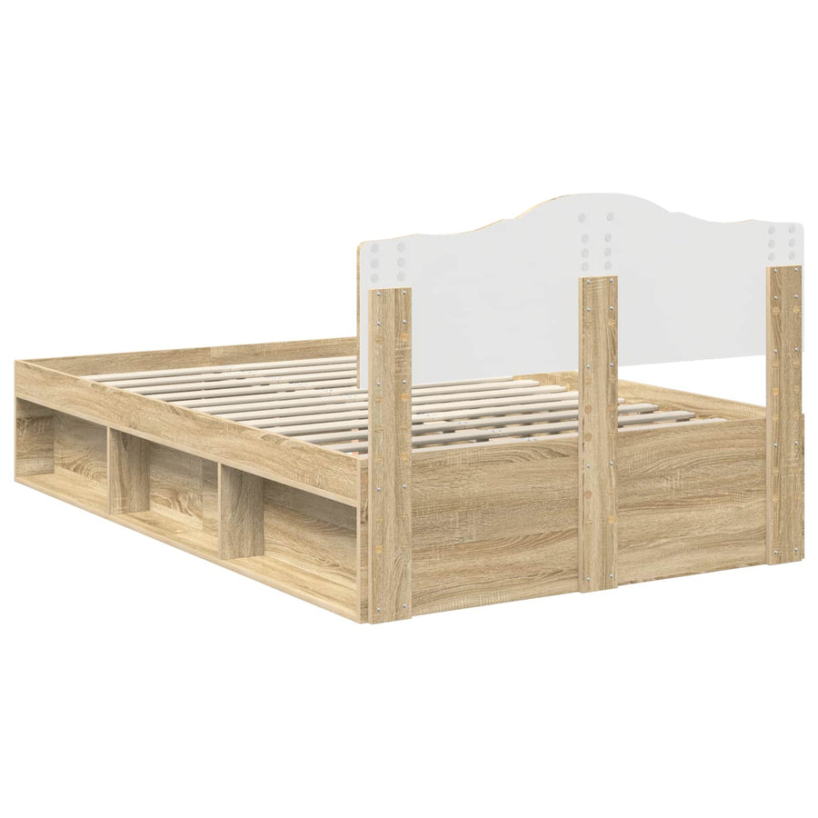 Bedframe met hoofdeinde Sonoma 120 x 200 cm Massief grenenhout