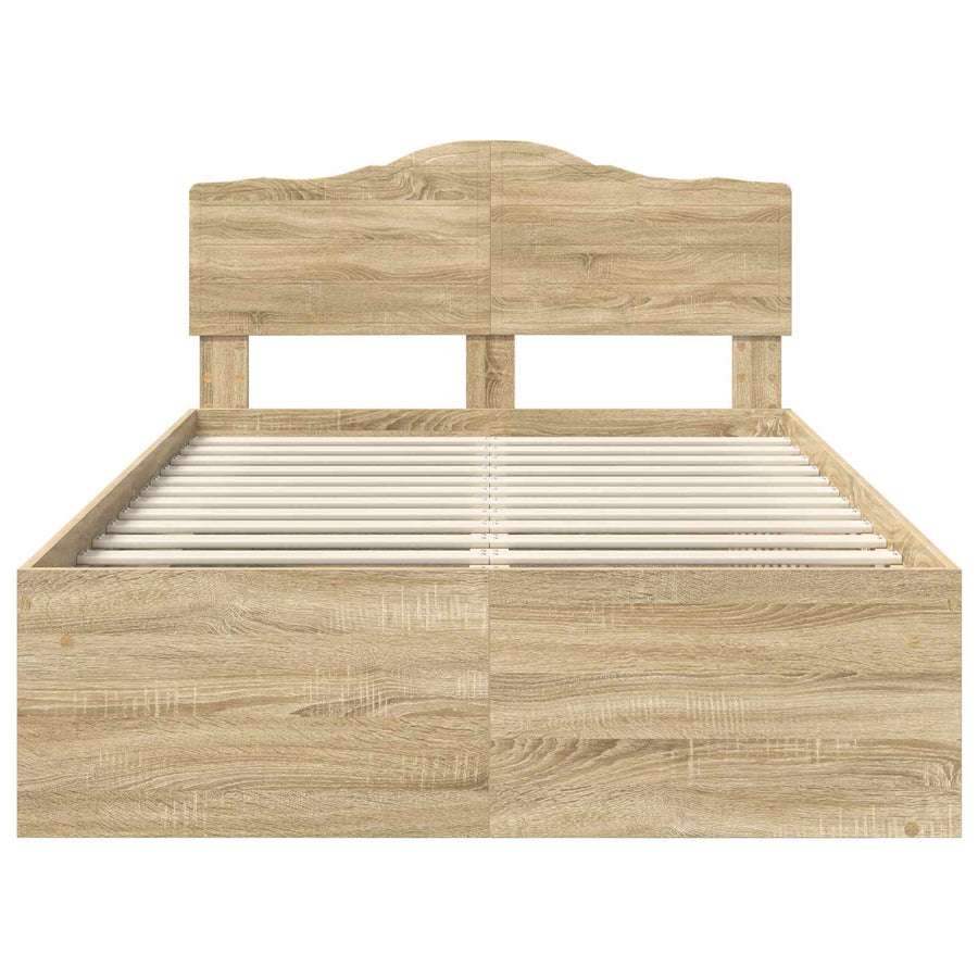 Bedframe met hoofdeinde Sonoma 120 x 200 cm Massief grenenhout