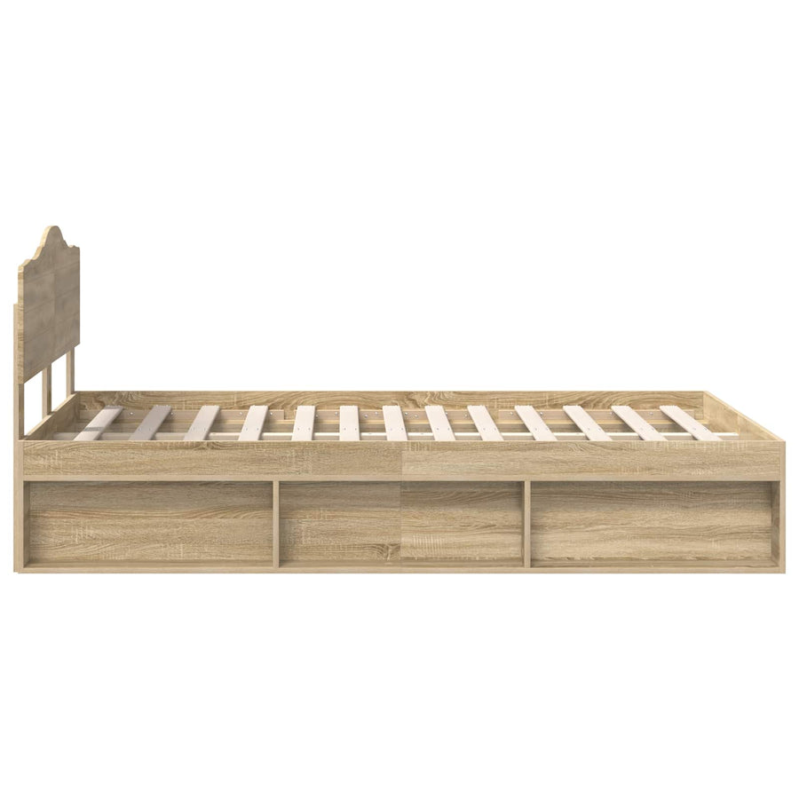 Bedframe met hoofdeinde Sonoma 120 x 200 cm Massief grenenhout
