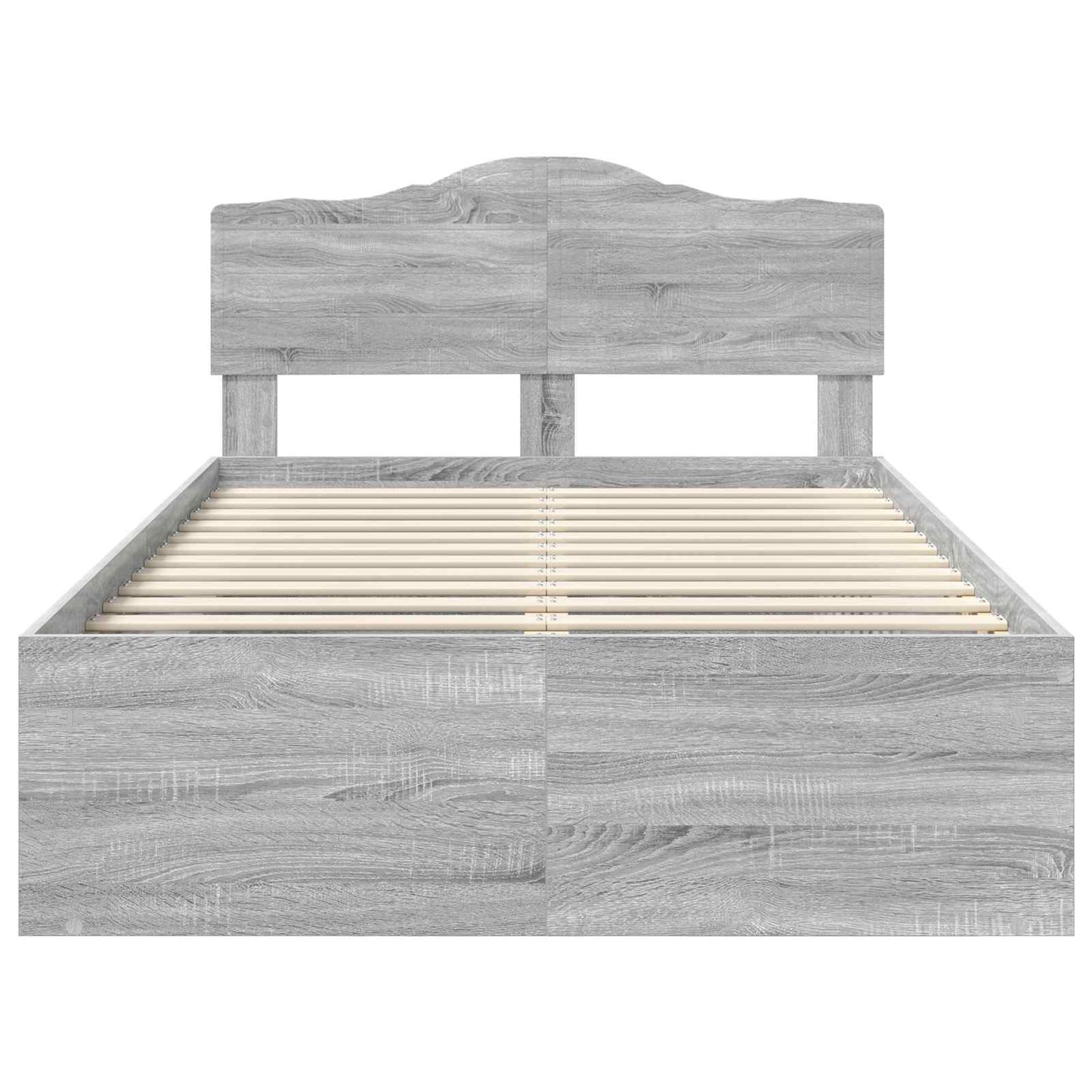 Bedframe Grijs Sonoma 120 x 200 cm Massief grenenhout