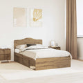 Bedframe Ambachtelijk eiken 120 x 200 cm Massief grenenhout