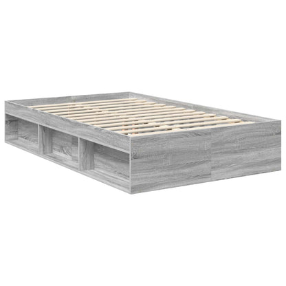 Bedframe Grijs Sonoma 120 x 190 cm Massief grenenhout