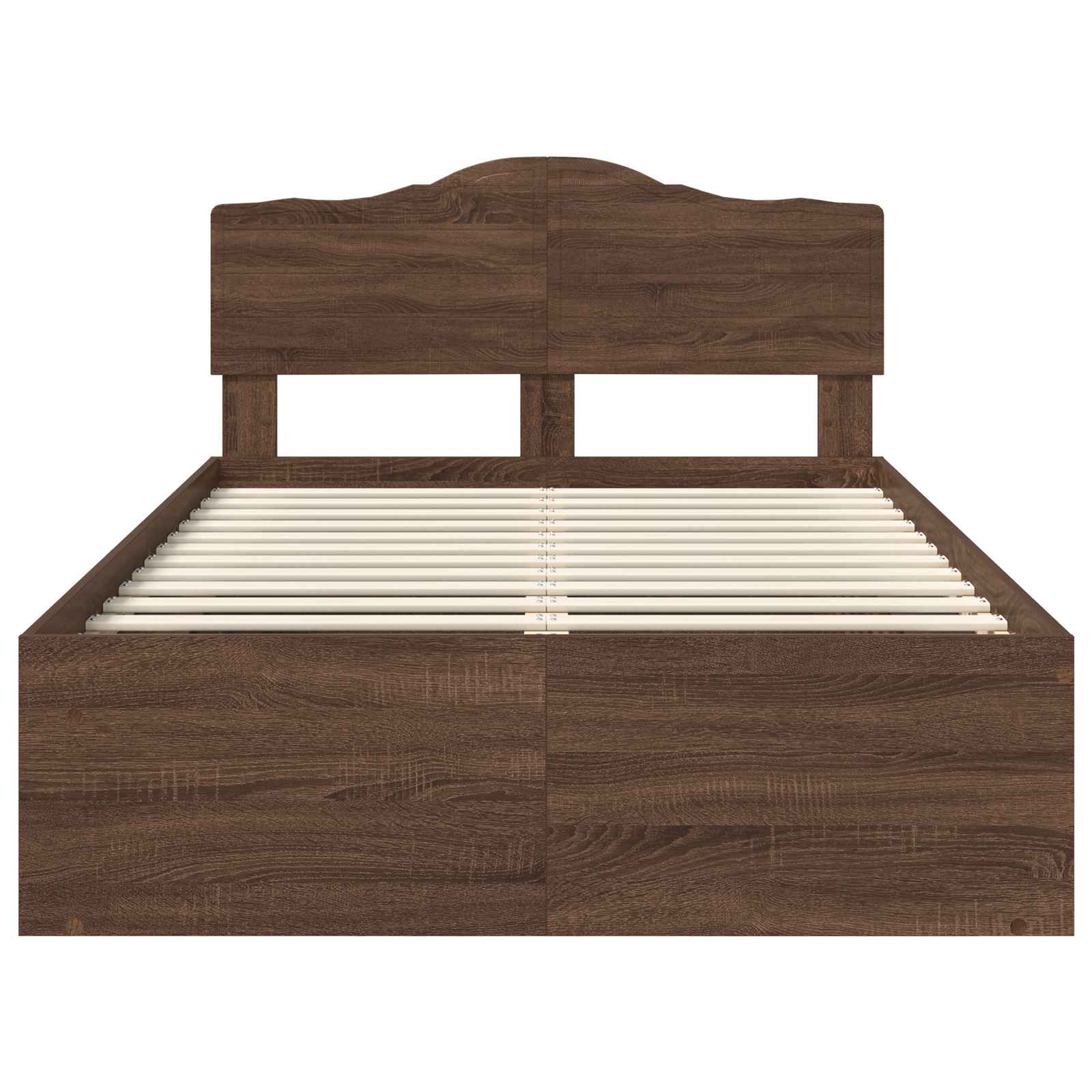 Bedframe Bruin Eiken 120 x 190 cm Massief grenenhout