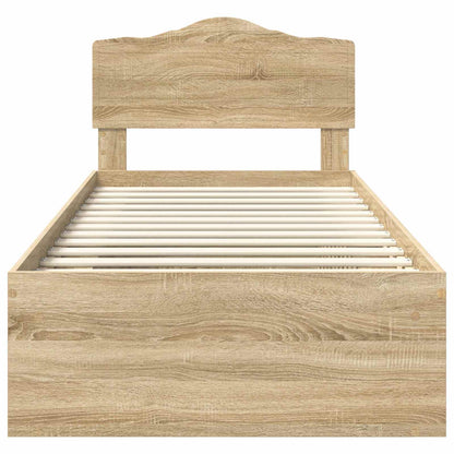Bedframe Sonoma Eiken 90 x 200 cm Massief grenenhout