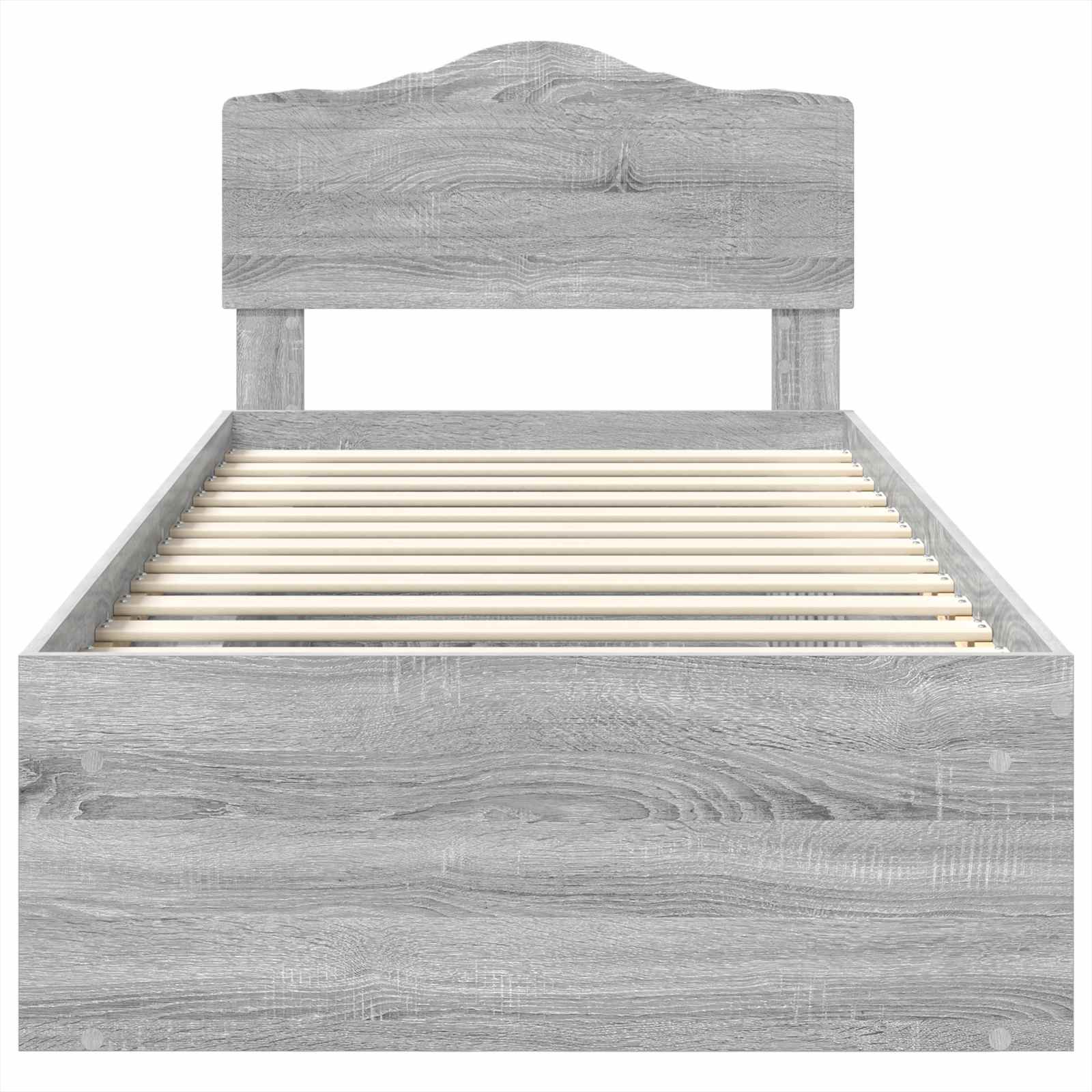 Bedframe Grijs Sonoma 90 x 200 cm Massief grenenhout