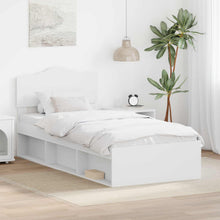Bedframe met hoofdeinde Wit 90 x 190 cm Massief grenenhout