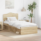 Bedframe 90x190 cm massief grenenhout Sonoma