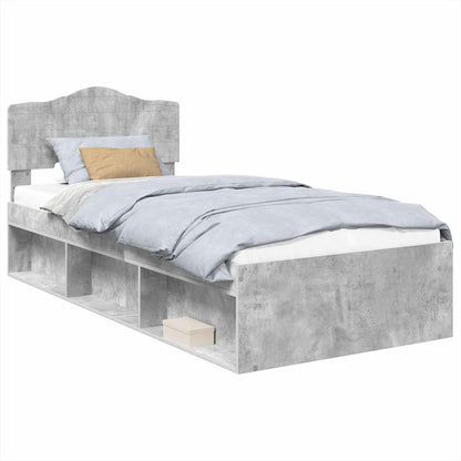 Bedframe Concerte Grijs 90 x 190 cm Massief grenenhout