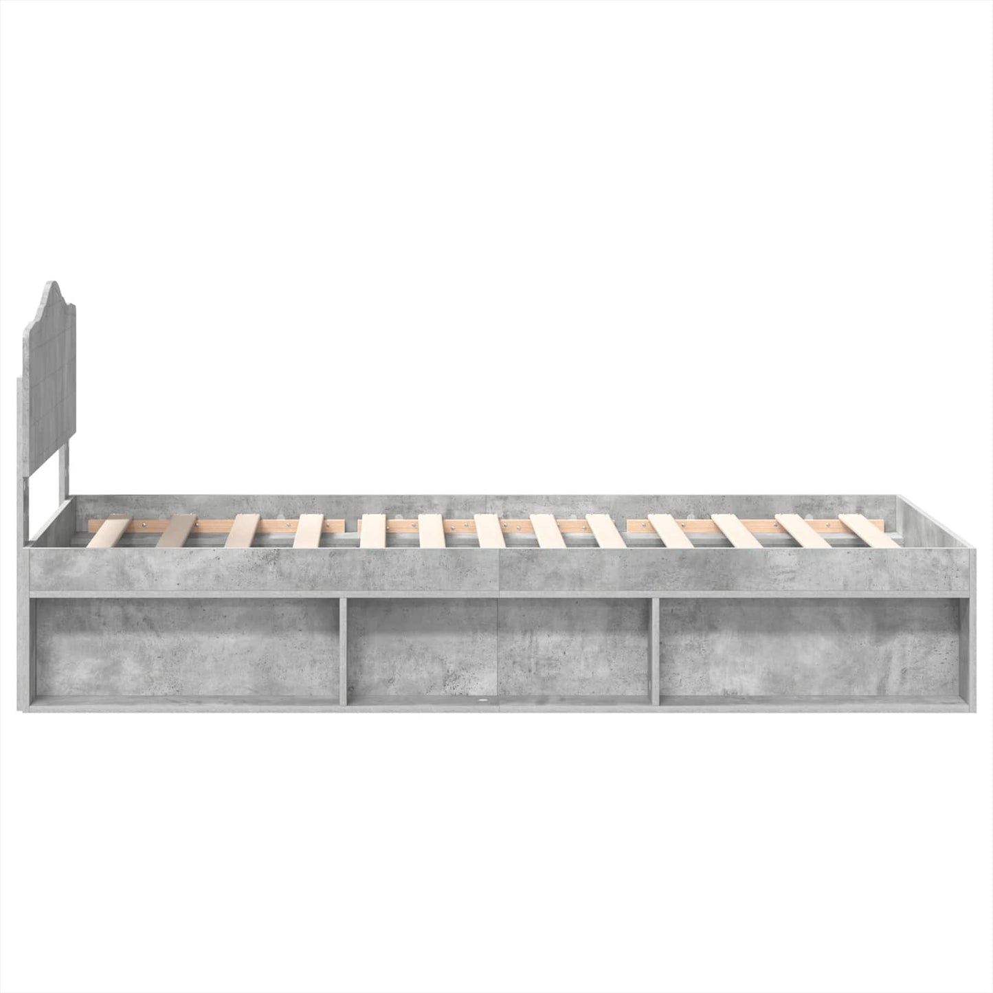 Bedframe Concerte Grijs 90 x 190 cm Massief grenenhout