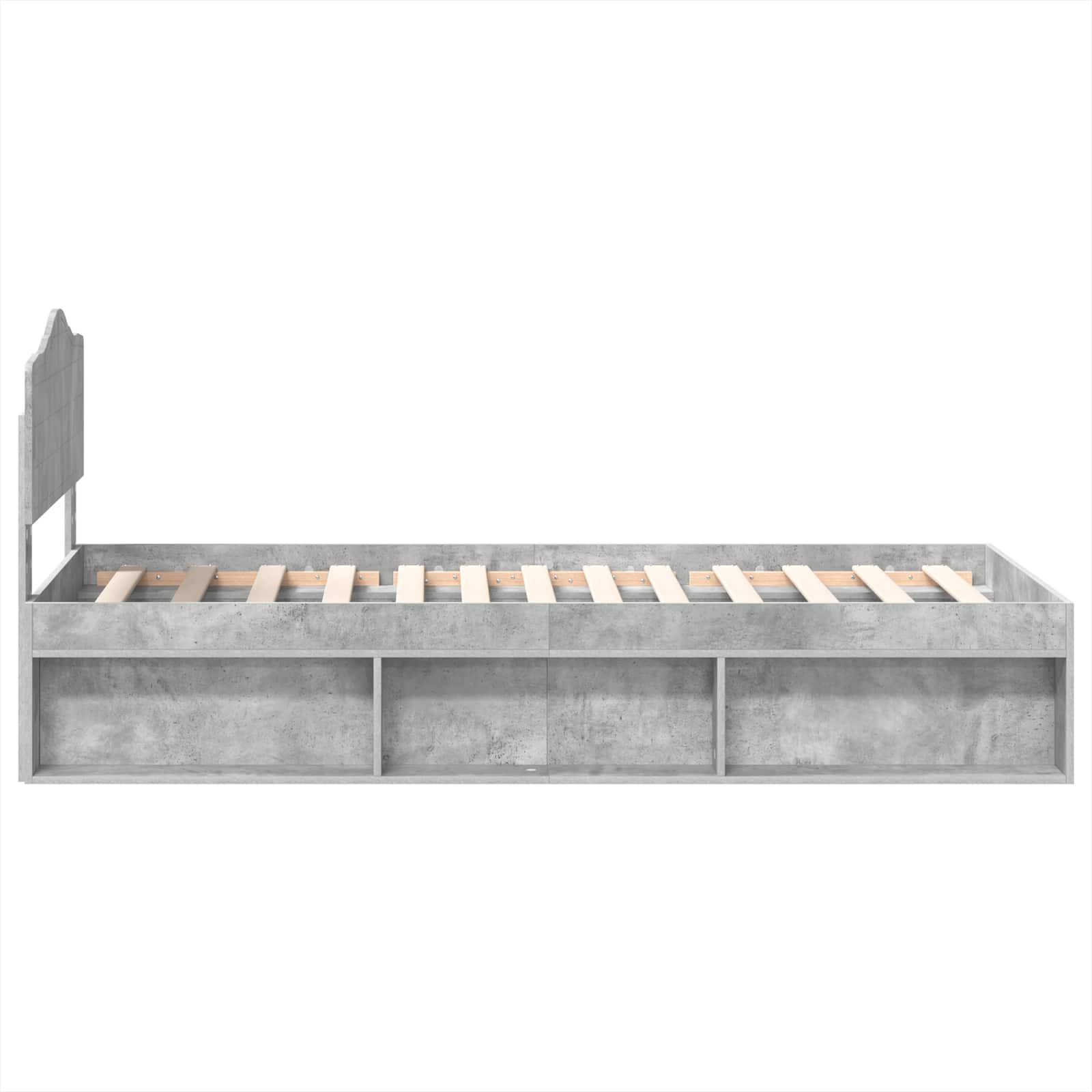 Bedframe Concerte Grijs 90 x 190 cm Massief grenenhout