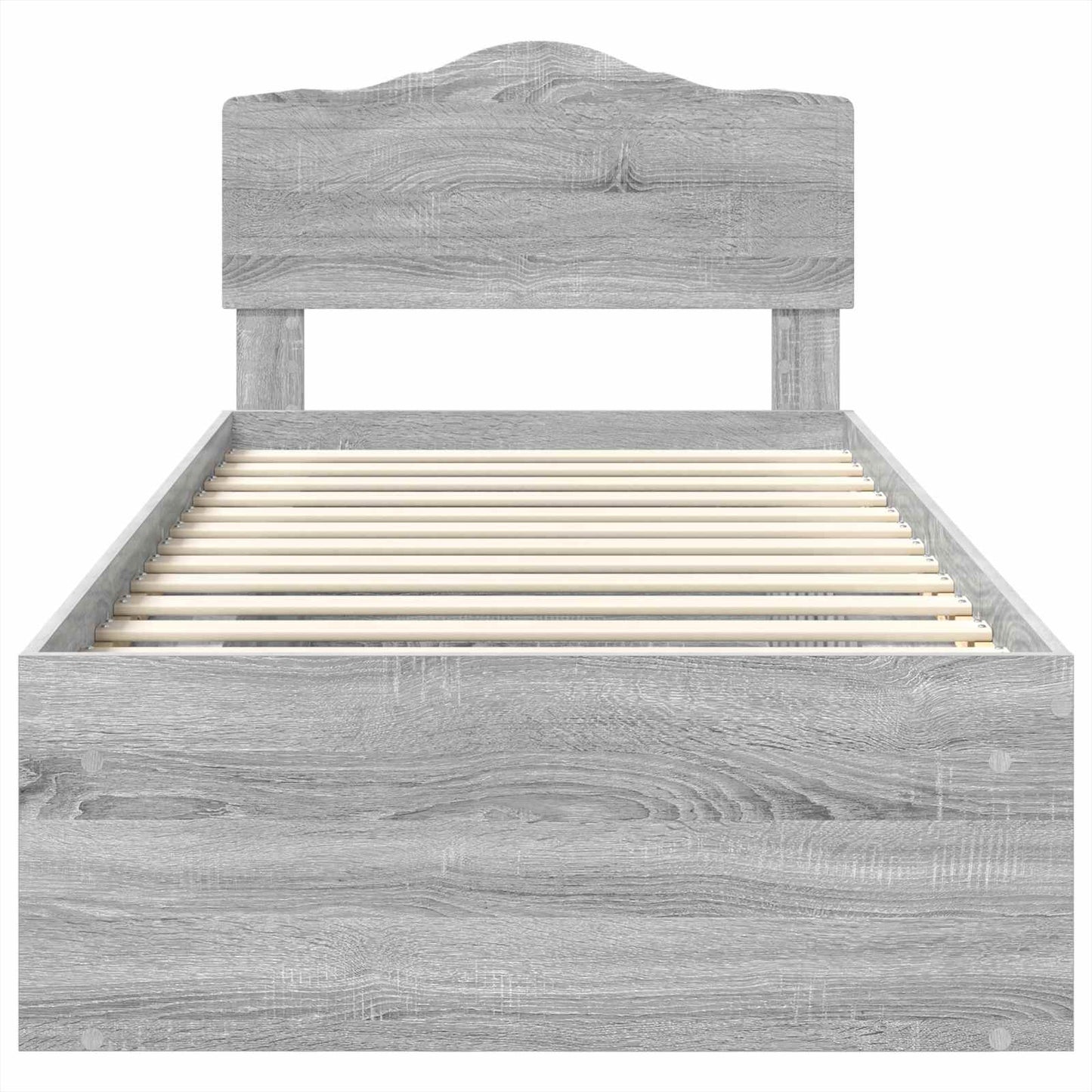 Bedframe Grijs Sonoma 90 x 190 cm Massief grenenhout