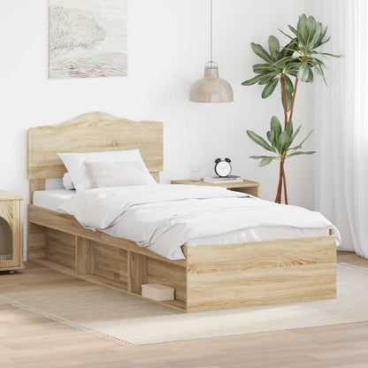 Bedframe Sonoma Eiken 75 x 190 cm Massief grenenhout