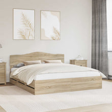 Bedframe met lade Sonoma Eiken 200 x 200 cm Ingenieurshout