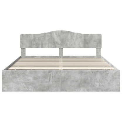Bedframe met lade Beton Grijs 200 x 200 cm Ingenieurshout