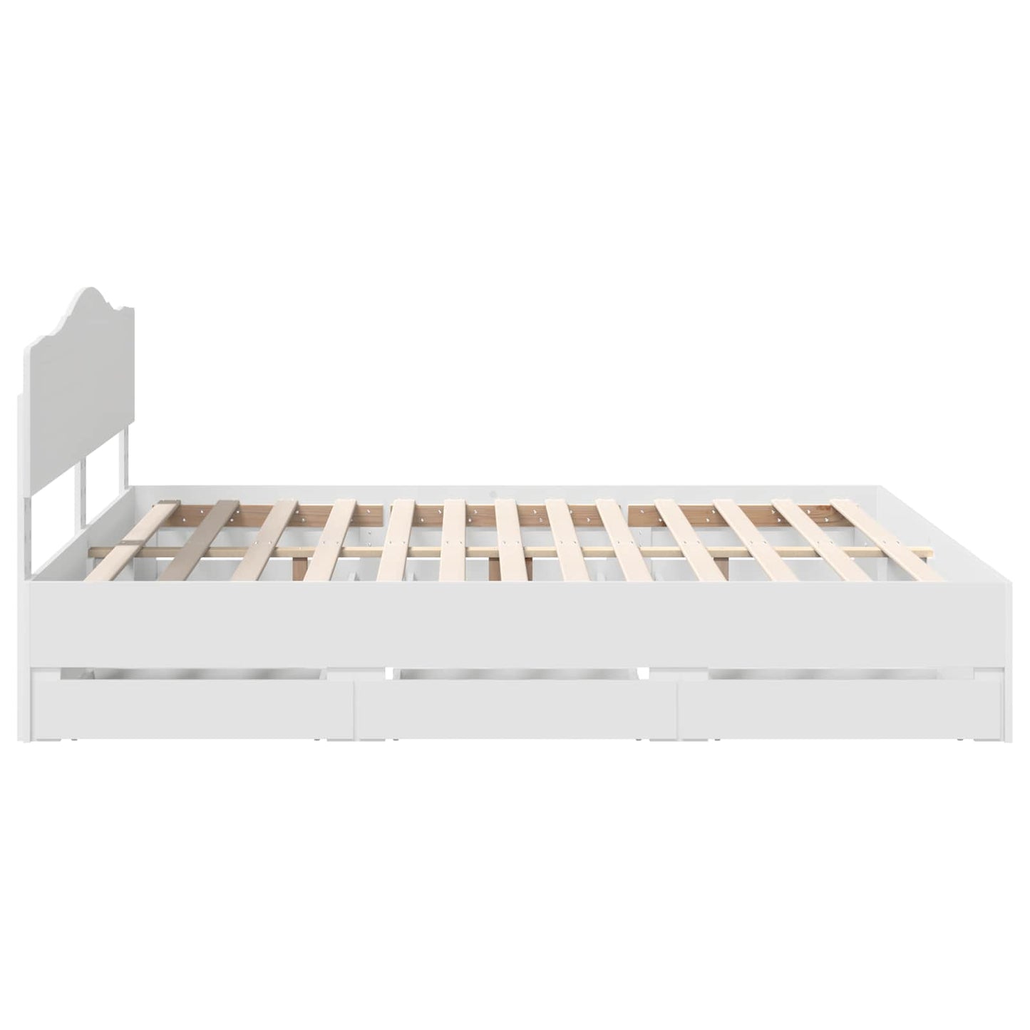 Bedframe met lade met opslag Wit 180 x 200 cm Ingenieurshout