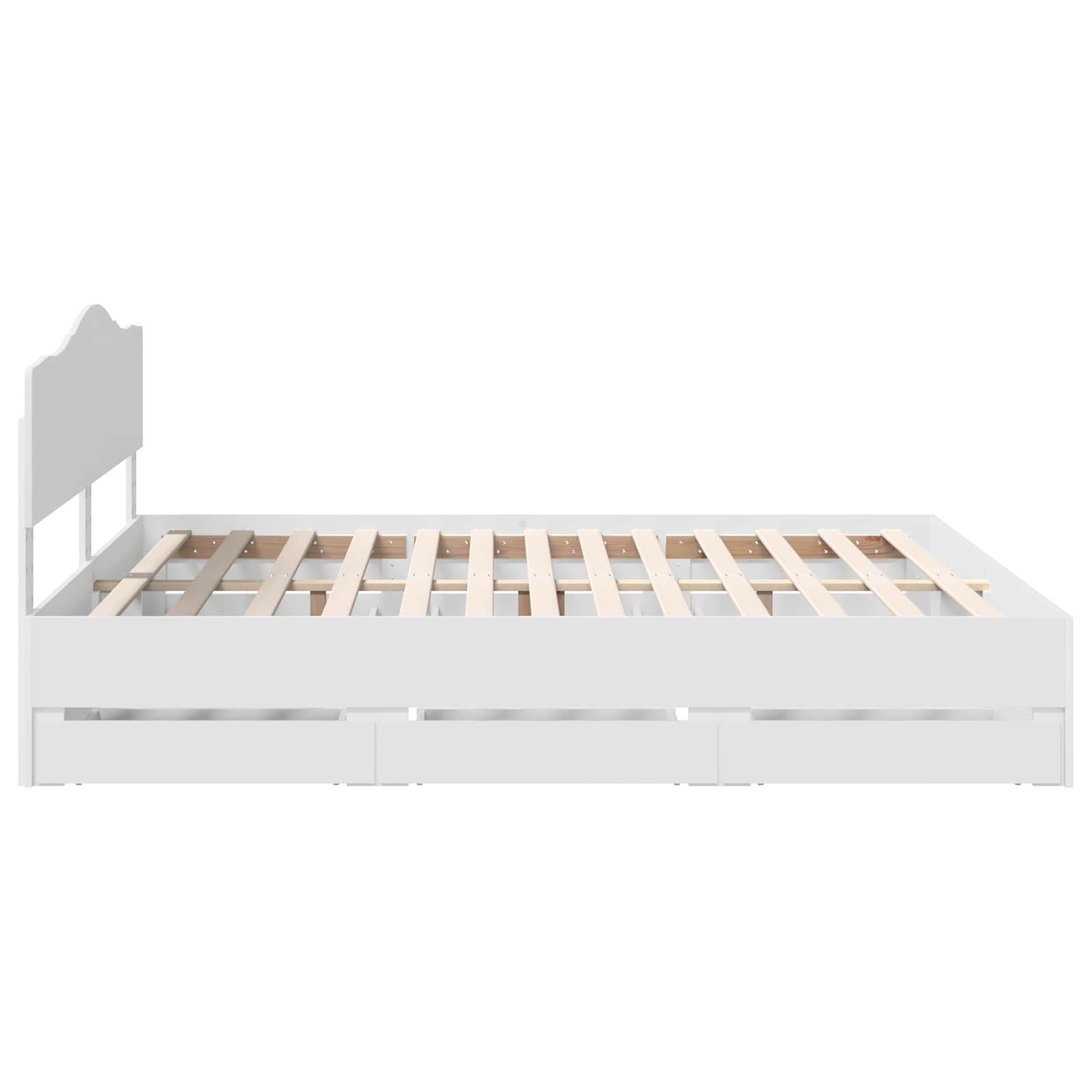 Bedframe met lade met opslag Wit 180 x 200 cm Ingenieurshout
